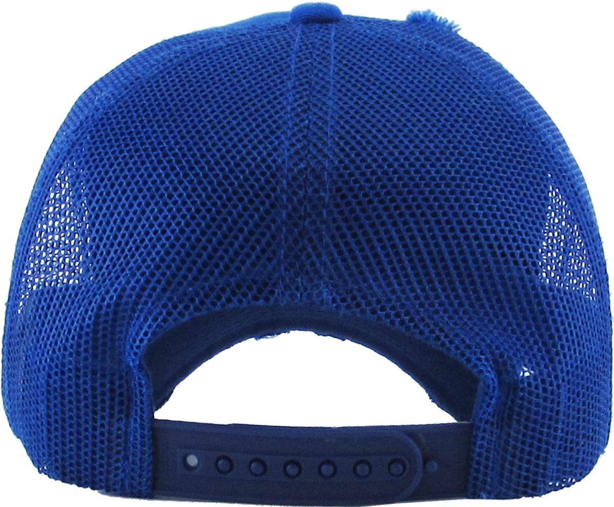 Royal Blue vintage mesh rear view